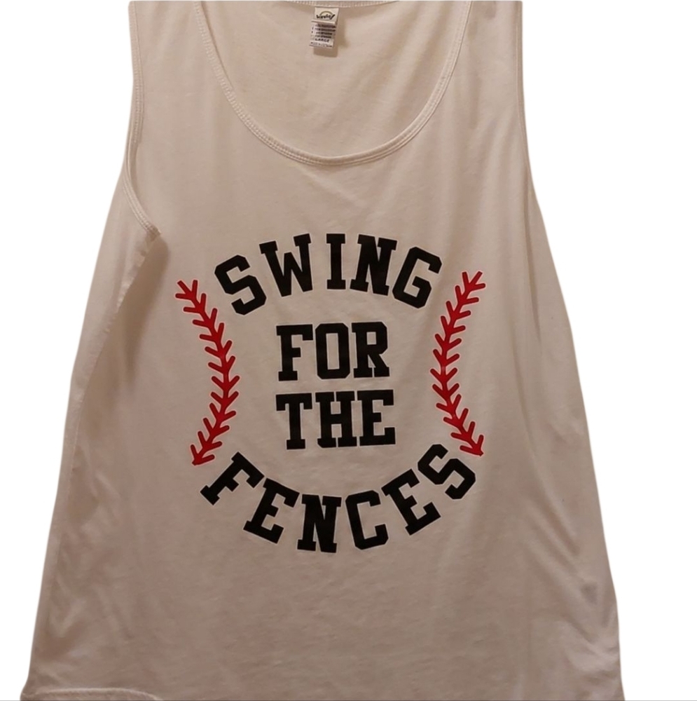 Kavio Baseball Tank Top Red White Blue L New